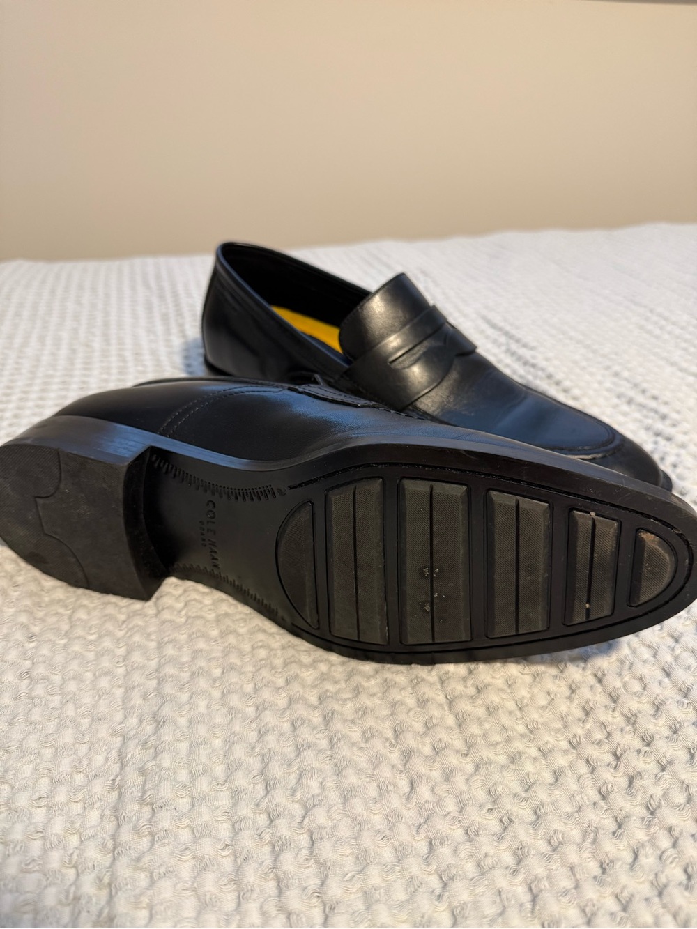 Cole Haan Black Leather Penny Loafers - Picture 4 of 4